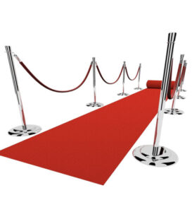 red carpet runner with stanchions